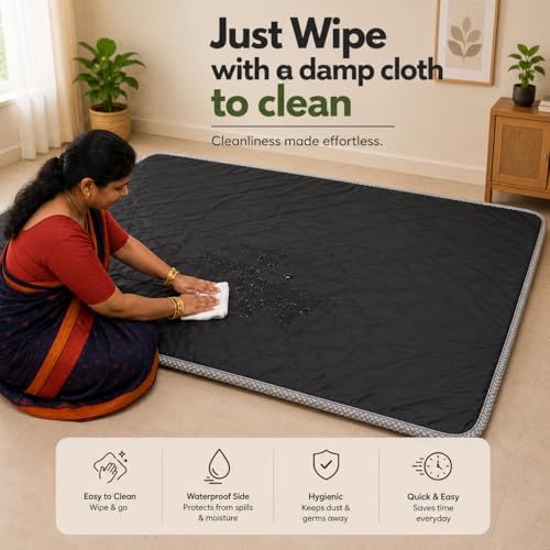 Image of Sleepy Bunny Foldable Mattress for Floor Sleeping | Floor Bed Mattresses | Folding Mattress for Home, Guests & Camping (3 x 6 Ft)