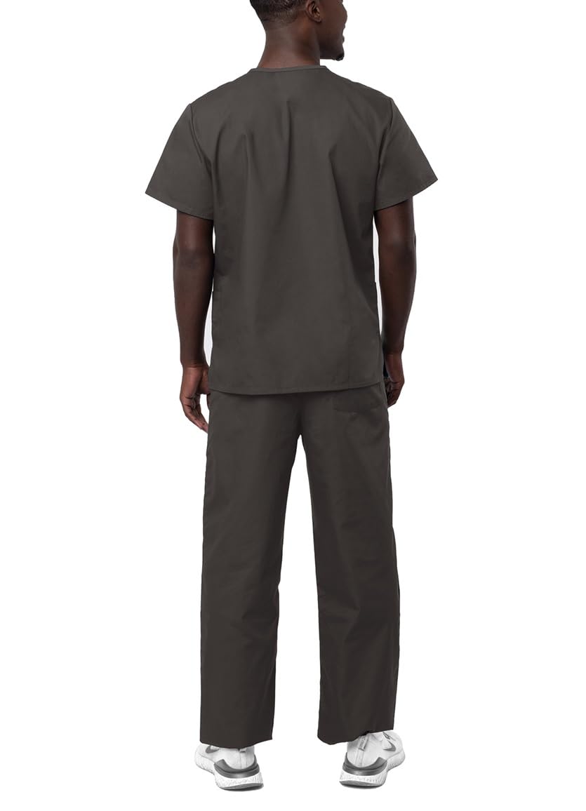 Adar Uniformes médicos unisex - Uniformes médicos unisex con cordón - 701 - Pewter - L