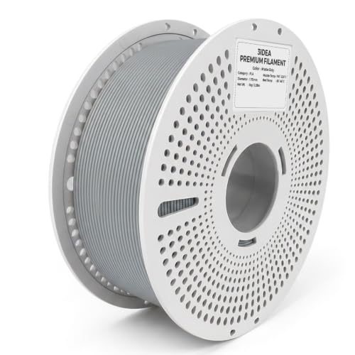 Image of 3IDEA PLA Matte 3D Printer Filament 1.75mm, Grey, 1KG with Reusable Spool, Dimensional Accuracy ±0.02mm, Premium Matte Finish, Smooth & Consistent Printing
