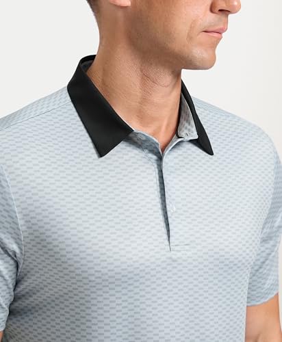 Image of Men's Golf Polo Shirts Dry Fit Performance Moisture Wicking Casual Print Golf Shirts for Men Breathable