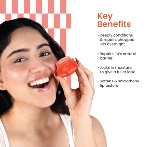 Image of Foxtale Lip Sleeping Mask | With Maracuja Oil, Ceramides & Vitamin E | Repairs Dry, Cracked Lips Overnight | Cushions, Plumps & Hydrates | Tastes Like Watermelon | For All Skin Types | For Men & Women