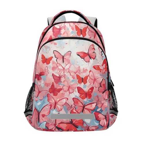 KLL Happy Valentine Butterfly Designed backpack for kids travel with large bookbag for youth mochilas escolares para ni?as