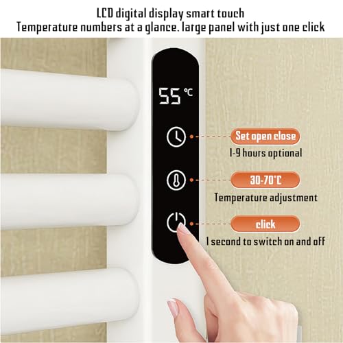Calentador de toallas para eliminar la humedad con estante térmico de pared digital 3