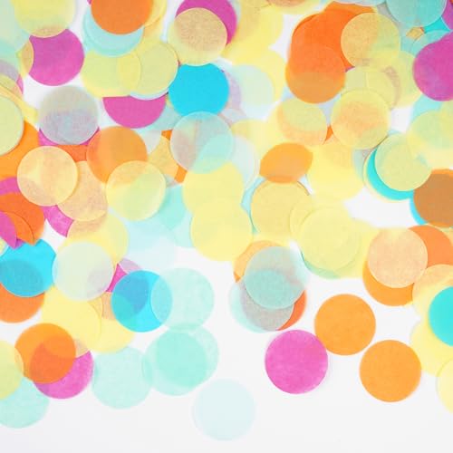 AIBAOBAO Coriandoli Rotondi Carta 50g, 5000 Pcs coriandolo Grandi, 2.5 cm Matrimonio, Multicolor, Carnevale, Compleanno, Festa, Baby Shower, Laurea