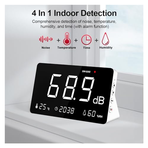 Sonomètre numérique multifonction haute précision 30-130 dB intérieur extérieur