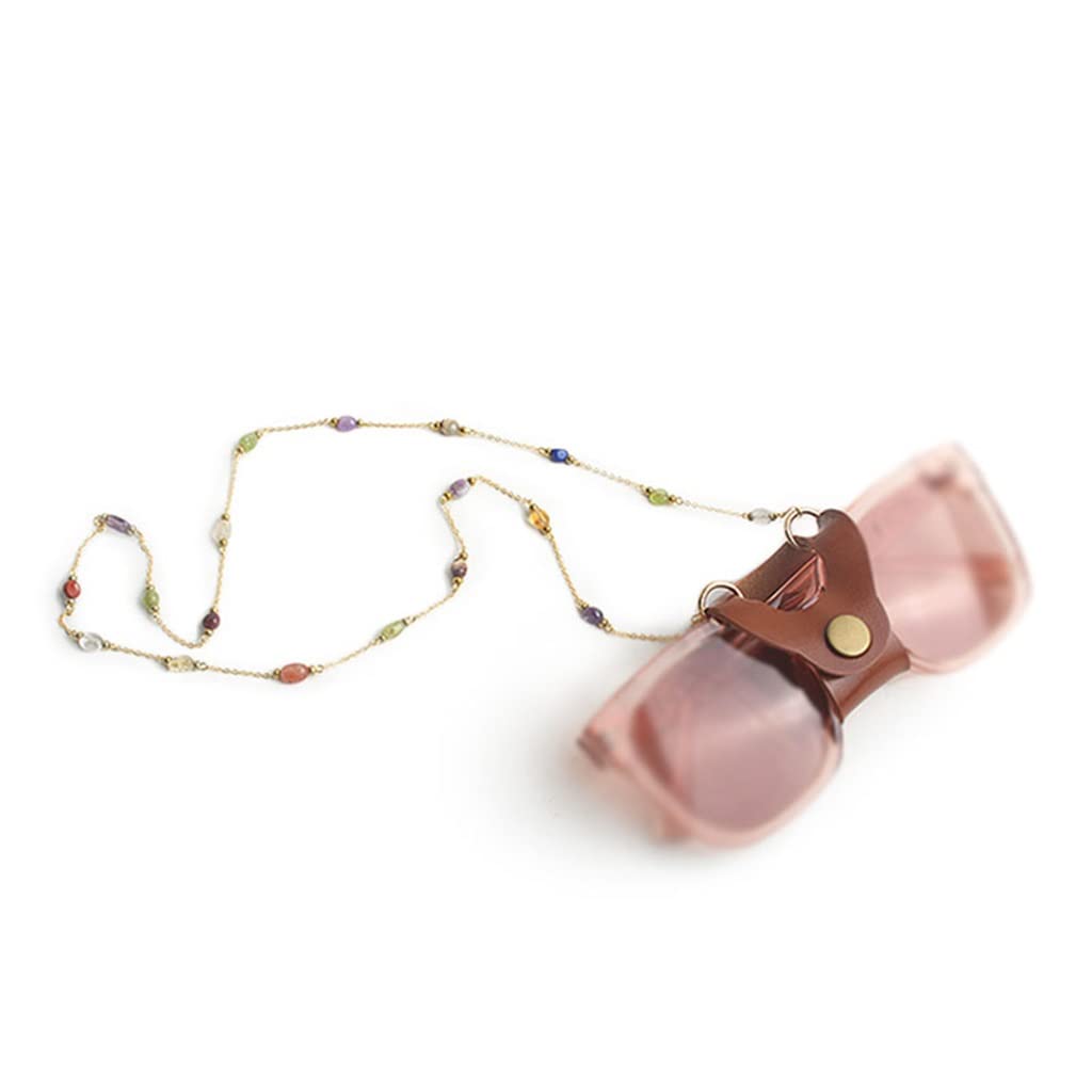 Chaîne de lunettes femme rétro longe de stockage lunettes de soleil portable