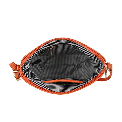 Image of SG SUGU Lunar Lightweight Medium Dome Crossbody Bag Shoulder Bag with Tassel | Zipper Pocket | Adjustable Strap