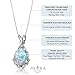 PEORA Created White Fire Opal Pendant Necklace 925 Sterling Silver, Solitaire Teardrop, 1.50 Carats Pear Shape 10x7mm with 18 inch Chain, October Birthstone Necklace, Fire Opal Necklace