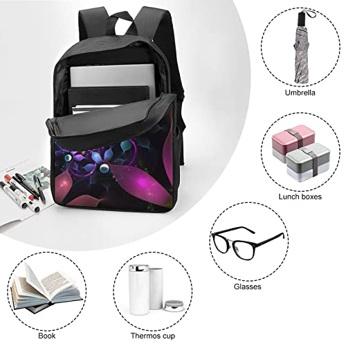 Sac à dos imprimé 3D Fractal de 17 pouces avec grand volume pour organiser toutes ses affaires - 6
