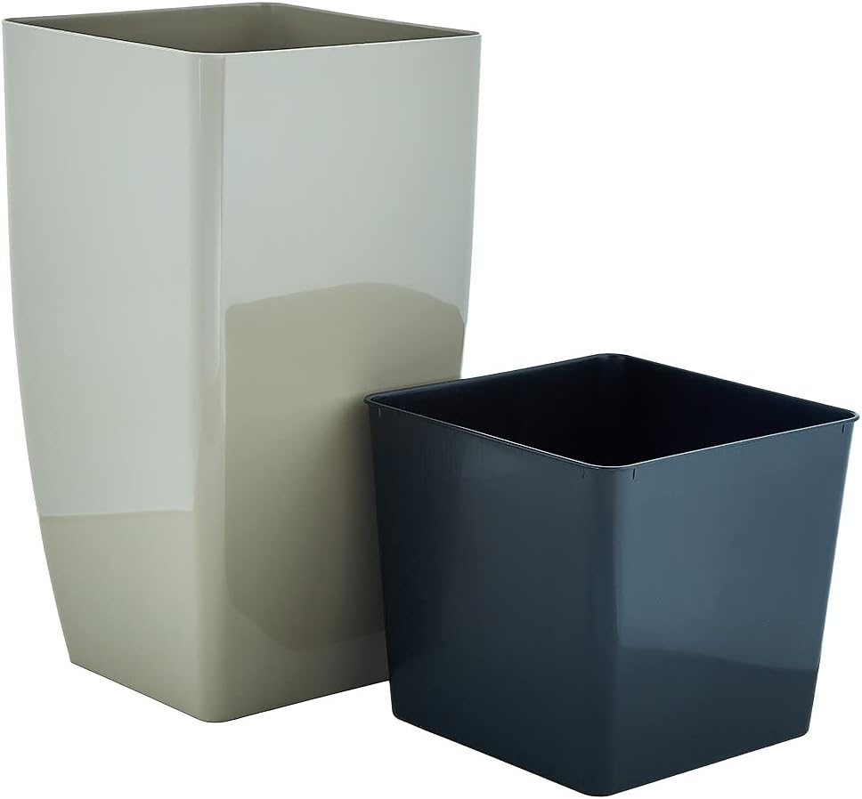 Gardenera ALEANA Planter - Quadro - 8.7 Inch Flower Pot in Cocoa (Set of 3)