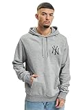 Capucha de dos paneles New Era Sudadera con capucha para hombre de los New York Yankees MLB Script Team - Gris, gris, S
