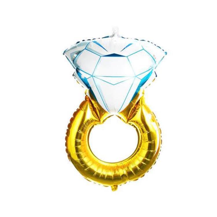 Tektaş Yüzük 75 Cm Gold Renkli Elmas Folyo Balon Bekarlığa Veda Partisi Bride To Be