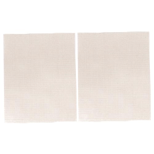 LOORGVEL Tapis de Cuisson Antiadhésif en Fibre de Verre 2 Pièces pour Barbecue et Plancha, Réutilisable et Découpable, Maille Solide pour Grillades en Extérieur, Compatible Lave-Vaisselle,