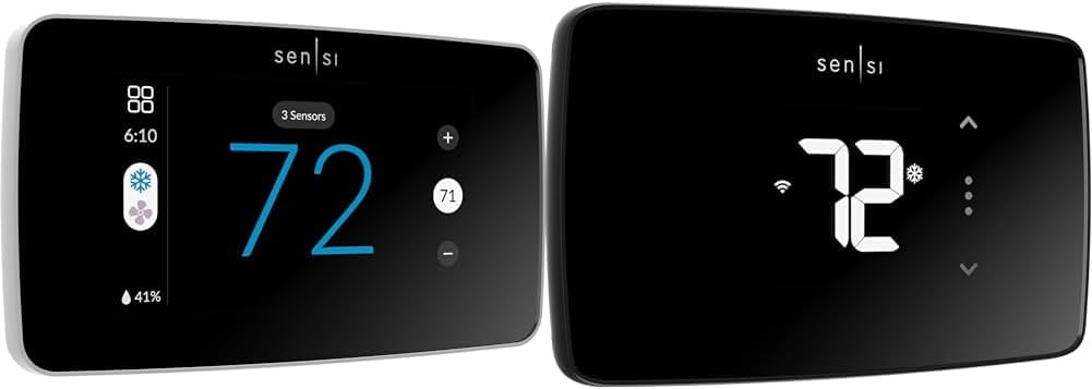 Sensi Touch 2 Smart Thermostat with Touchscreen Color Display, Programmable, Wi-Fi & Sensi Lite Smart Thermostat, Data Privacy, Programmable, Wi-Fi, Mobile App, Easy DIY
