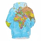Photo Gallery huanyin felpa con cappuccio casual unisex con stampa 3d e mappa del mondo dal design creativo, magliette larghe e alla moda Photo Gallery huanyin felpa con cappuccio casual unisex con stampa 3d e mappa del mondo dal design creativo, magliette larghe e alla moda