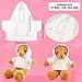 15 Pack Stuffed Bear White Hoodie Bulk Sublimation Blank Teddy Bear Toy Shirts Stuffed Animal White Basic Clothes Hoodie for 15 Inch Stuffed Bears Dolls DIY