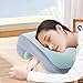 Ysyqkn Head Cushion Napping Pillow Adult Size Removable Cover Lightweight Multi Use Lunch Break Pillow Office Chair Neck Support, Light Blue