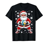 Funny Christmas Volleyball Cool Santa Claus 6 7 Meme Teens T-Shirt