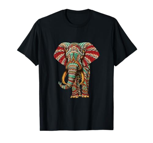 Henna Stylish Artistic Save The Elephants | Wildlife T-Shirt