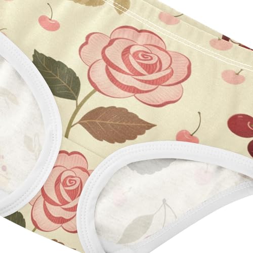 Girls' Underwear Cherry Flowers Floral Toddle Brief Panties 2-8 Years 203007374