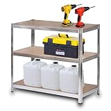 Humberg Półka garażowa metalowa Obciążenie do 900 kg 6 półek 222 x 110 x 50 cm Srebrny