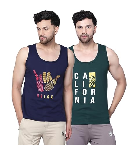 Image of Designer Men Vest Versatile Cotton Sando /Baniyan /Ganji for Boys - Perfect for Gym Workouts, Vacations, and Beaches