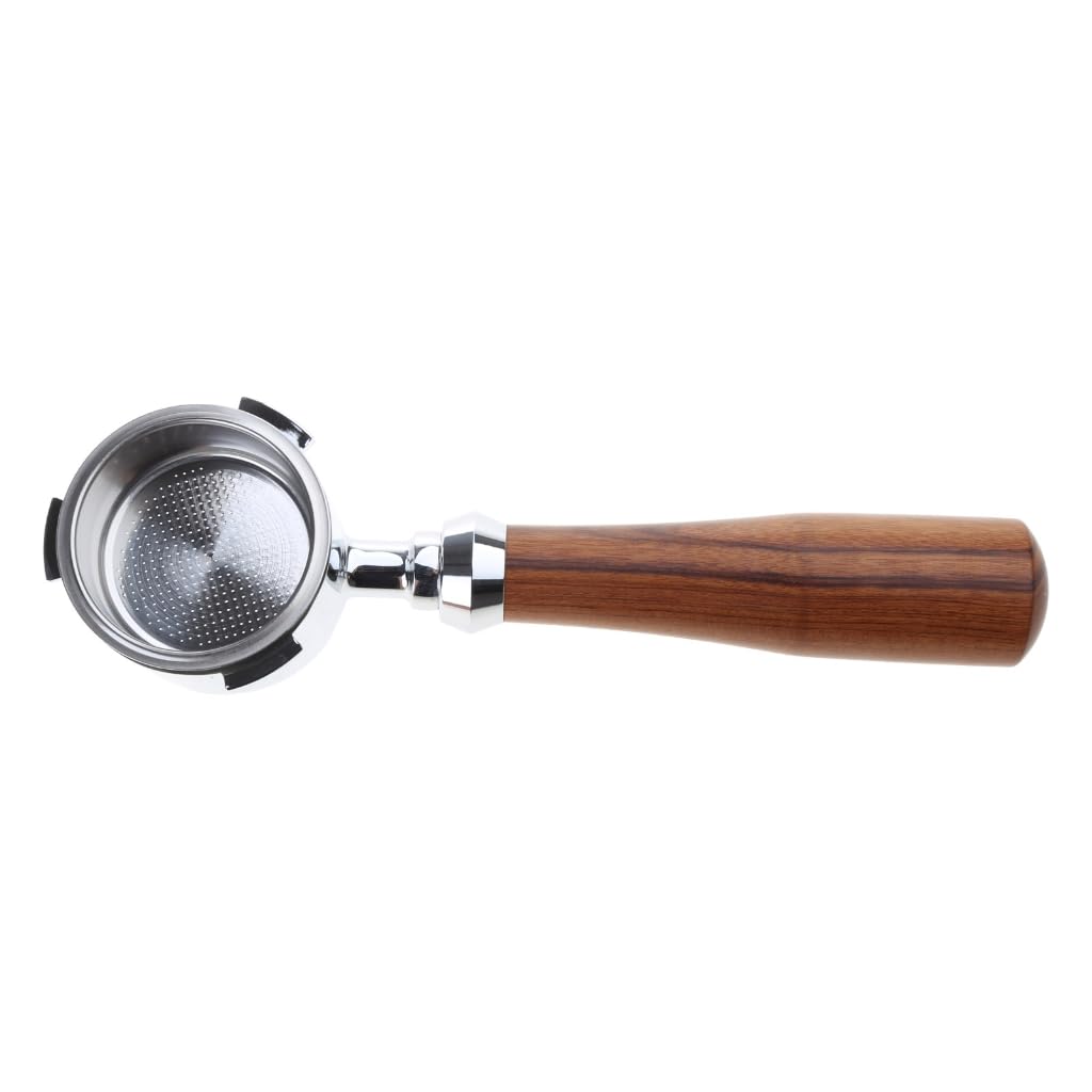 Portafiltro sin fondo ECO680 685 de 51 mm para cafetera con mango de madera de repuesto