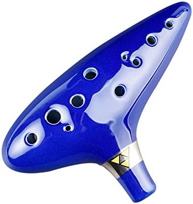 Legend of Zelda Ocarina of Time 12 Hole Alto Triforce Ocarina Zelda (Dark Blue)
