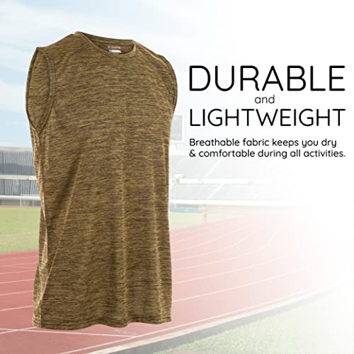 Essential Elements Boys Active Shirt - Quick-Dry Athletic Workout Training Stretch Crew Neck Muscle Tank Top 5 Pack3