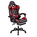 Z ZELUS Chaise Gaming, Fauteuil Gamer, Chaise Ergonomique Inclinable pour Jeux PC, Fauteuil de Bureau Racing avec Appui-Tête Support Lombaire Repose-Pieds (Rouge)