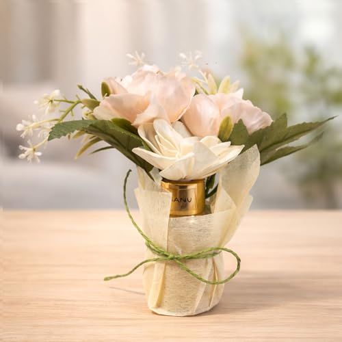 Image of Flower Diffuser with Artificial Flower Bouquet | Long Lasting Home Fragrance | Decorative Flowers for Living Room, Bedroom & Office | Premium Gift for Housewarming & Occasions