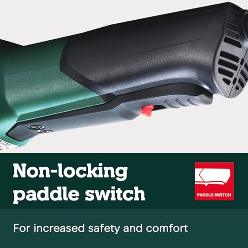 Image of Metabo 603624420 WP 11-125 Quick 11 Amp 11000 RPM 4.5 in. / 5 in. Corded Angle Grinder with Non-Locking Paddle