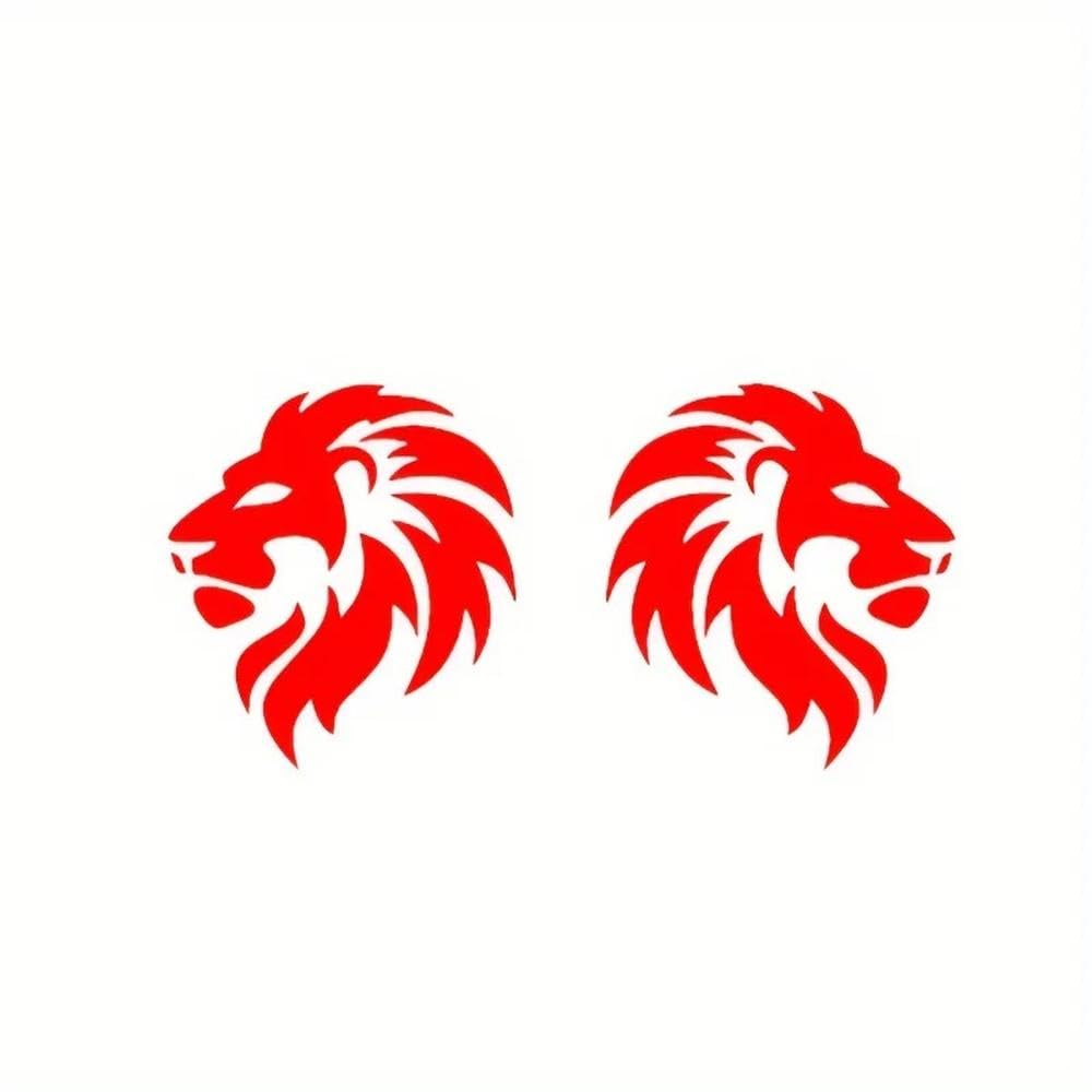 2pcs Reflective Lion Vinyl Stickers for Car Truck Laptop Vehicle Decoration