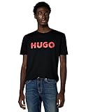 HUGO Boss Mens Print Logo Short Sleeve T-Shirt T Shirt, Black, Medium US