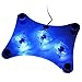 ThreeH Basi di raffreddamento Ventilatore portatile con le luci blu del LED per computer portatile da 14 pollici H-UF01