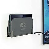 Monzlteck Wall Mount Bracket for Switch 2 Dock, Left Side TV Mount, Metal Construction, Space-Saving Design
