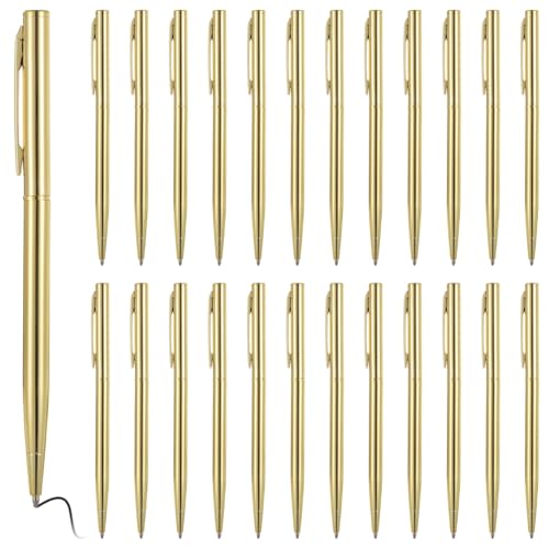 Stylo à bille doré métallisé chic lot de 25 à offrir pour célébrer un succès