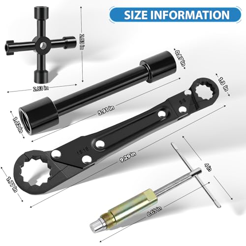 Kavedod Plumbing Tools, Angle Stop Removal Tool with compression sleeve puller tool 1/2, Quick Repair Plumbing Wrench Kit for Installing/Removing Compression Rings, Nuts and Angle Stops