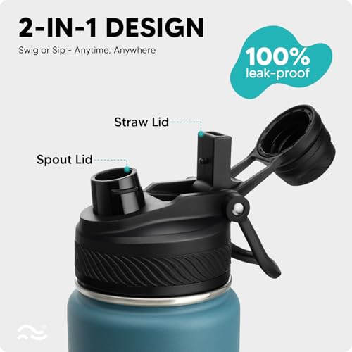 Image of Swigina Insulated Water Bottle with Boot (Keep 36hrs Cold) BPA Free, 24 oz