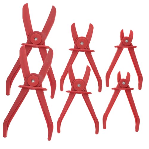 Cabilock 6pcs Hose Clamp Pliers for Vehicle Repair Durable Tubing Cut Off Tools with Slide Lock Mechanism for Maintaining Brake and Heater Lines