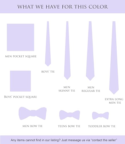 Image of Boy's Solid Tie with Pocket Square Set, Regular Necktie for Children and Kids, Self-Tied