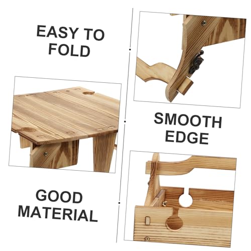 Table pliante portable stable VICASKY bois profond intérieur - 7