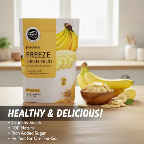 Image of FzyEzy Freeze-Dried Fruit Snacks - 100% Natural, Crunchy & Healthy Real Fruit Bites | No Sugar, No Preservatives | Gluten-Free, Vegan Snack | Travel Friendly | Assorted Fruits Pack (20gm)