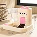 Bothyi 2 in 1 Automatic Pet Feeder Water Dispenser Portable Travel Supplies Cat Food Bowl Food Container for Kitten Small Dogs Bunny, Pink
