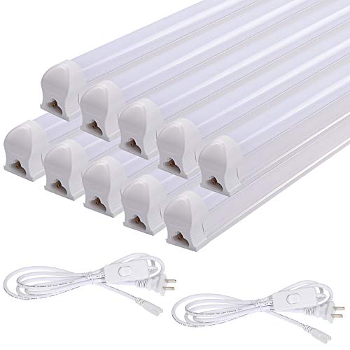 dF ̌^ LEDu 40W`  2300LM 120cm T8 AC85V-265V ւ ύ ϋv^ dgQh~΍ LEDCg EH[F Xg ʐ^ ̌^t tȒP PLی (10{Zbg)