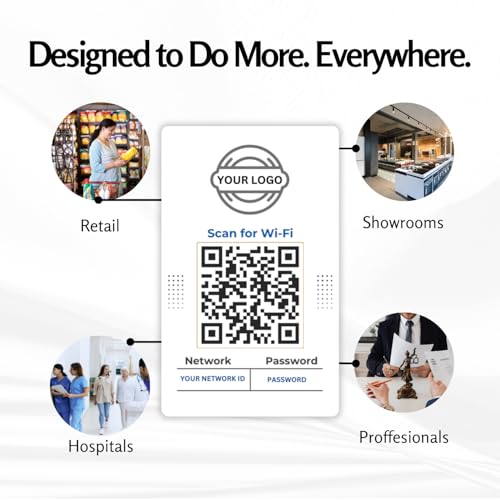 QR Code WiFi Password Card, UV Printed PVC, Easy Guest Network Access, Double-Sided by tinydabba - 7
