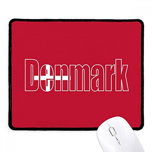 Mousepad antideslizante juego de oficina Dinamarca con bordes cosidos negros duraderos
