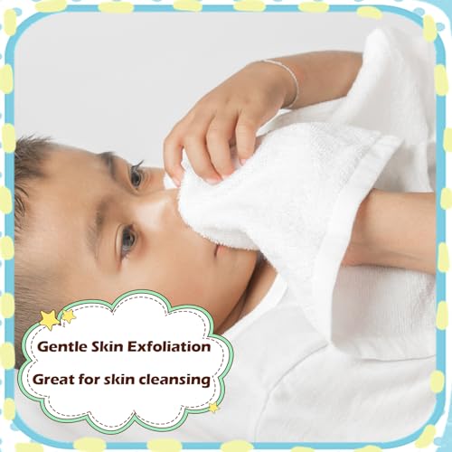 10 Stücke Gesichtshandtücher von Kleinen Quadratischen Kerchieves Gesichtstücher für Kinder Drool Handtücher Bambusfasertücher Wiederverwendbar Weiß 25 * 25 cm
