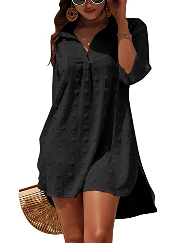 Image of Blooming Jelly Womens Swimsuit Coverups White Chiffon Bathing Suit Cover Up Bikini Swimwear Beach Dress Outfits