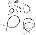 LA Choppers Stainless Steel Cable/Brake Line Kit for 15"-17" Ape Hangers LA-8211KT-16